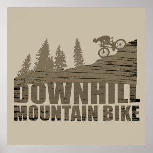 MTB Downhill Mountain Biking Poster