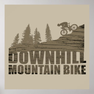 MTB Downhill Mountain Biking Poster