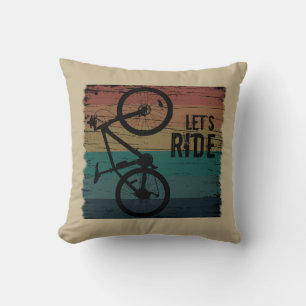 MTB Downhill - Vintage Mountain Biking Cushion