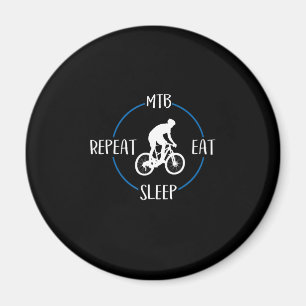 Mtb Eat Sleep Repeat Gift Mountain Bikers Magnet