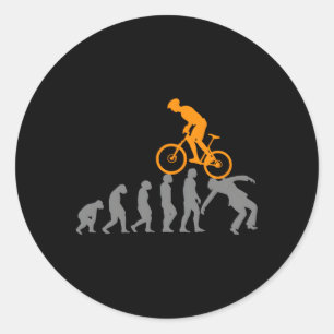 Mtb Evolution Bike Mountain Accessories Bicycle Classic Round Sticker