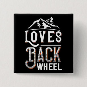 MTB - Loves Back Wheel 15 Cm Square Badge