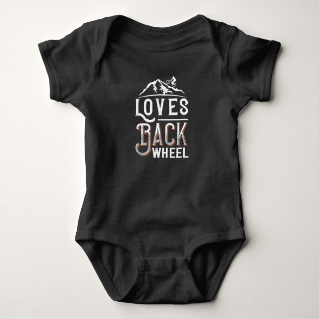 MTB - Loves Back Wheel Baby Bodysuit (Front)