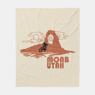 Mtb Moab - Utah Mountain biking Fleece Blanket
