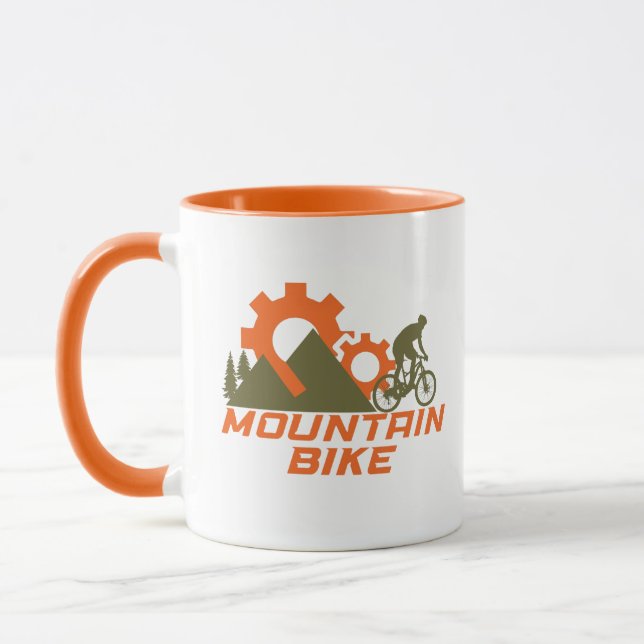 MTB Modern Downhill Mountain Bike Mug (Left)