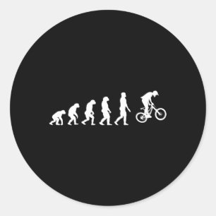 Mtb Mountain Bike Evolution Classic Round Sticker