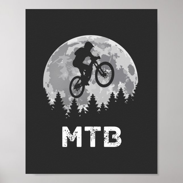 MTB Mountain bike vintage biking Poster (Front)