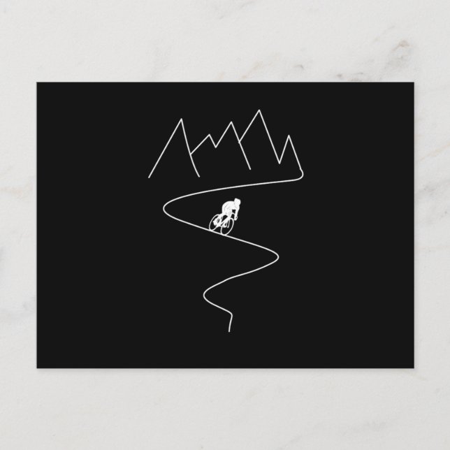 MTB Mountain Biking Bike Cyclist Cycling Bicycle G Postcard (Front)