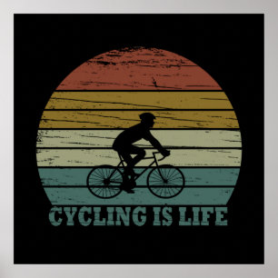 Mtb Mountain Biking Funny Cycling Poster