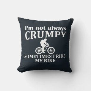 MTB Mountain Biking Humour Funny Cycling Quote Cushion