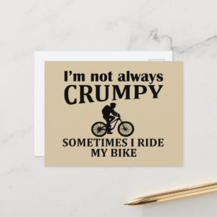 MTB Mountain Biking Humour Funny Cycling Quote Holiday Postcard