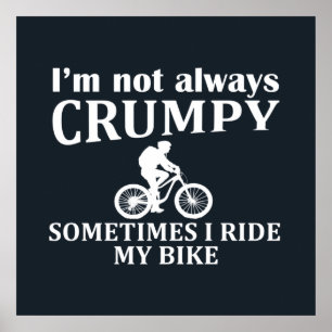 MTB Mountain Biking Humour Funny Cycling Quote Poster