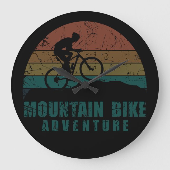 Mtb mountainbike adventure large clock (Front)
