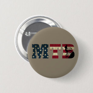 Mtb Patriotic Vintage American Flag Mountain Bike 6 Cm Round Badge