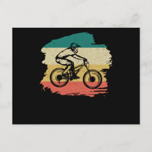 MTB Retro Mountain Bike Gift Postcard