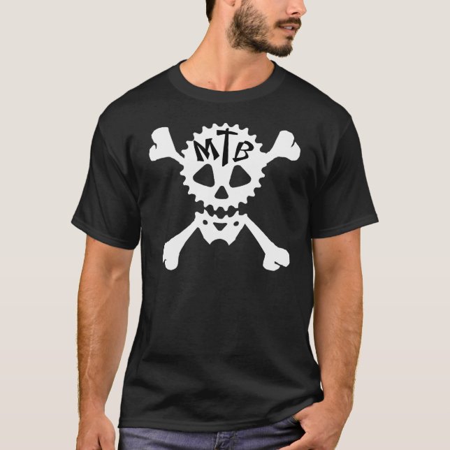 "MTB SPROCKET SKULL & BONES" T-Shirt (Front)