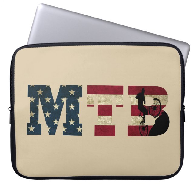 Mtb US American flag Laptop Sleeve (Front)