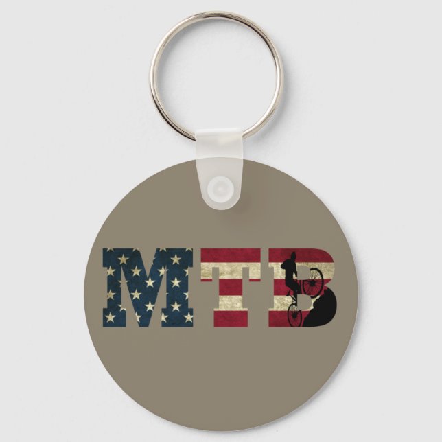 Mtb US American flag vintage Key Ring (Front)