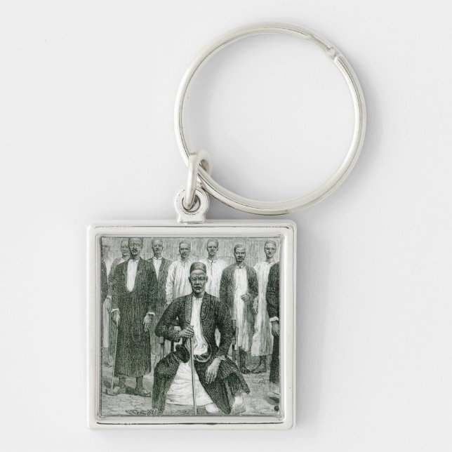 Mtesa,the Emperor of Uganda and other chiefs Key Ring (Front)