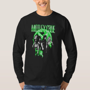 Mtley Cre Neon Green Flames T-Shirt