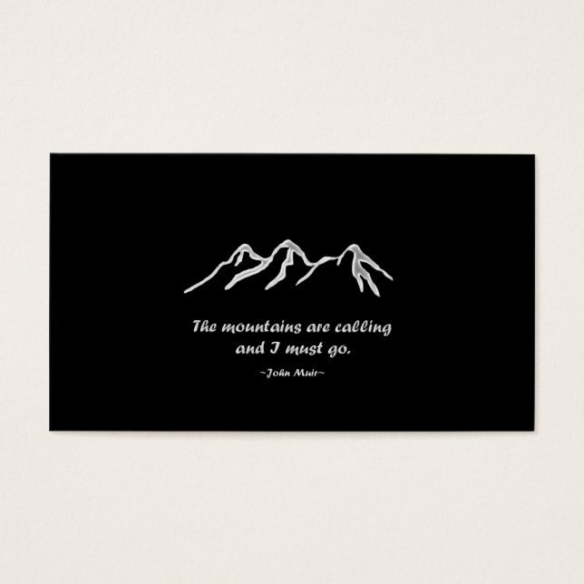 Mtns are calling/Snowy blizzard on Black Design (Front)