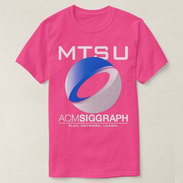 MTSU ACM SIGGRAPH White Letters T-Shirt (Design Front)
