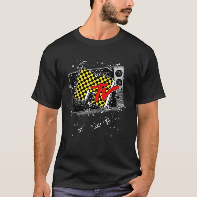 MTV Chequered Board Breaking Tv T-Shirt (Front)