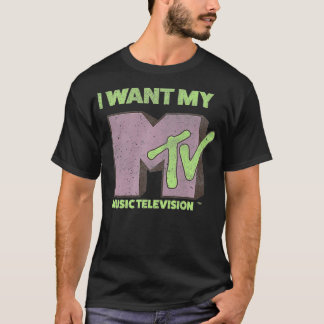 MTV I Want My Music Television Simple Logo funny  T-Shirt