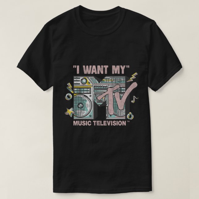 Mtv I Want My Retro Boombox.png T-Shirt (Design Front)