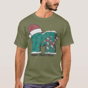 MTV Music Television Candy Cane Christmas T-Shirt