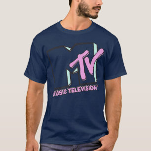 MTV Music Television Retro Word Stack Front & Back T-Shirt