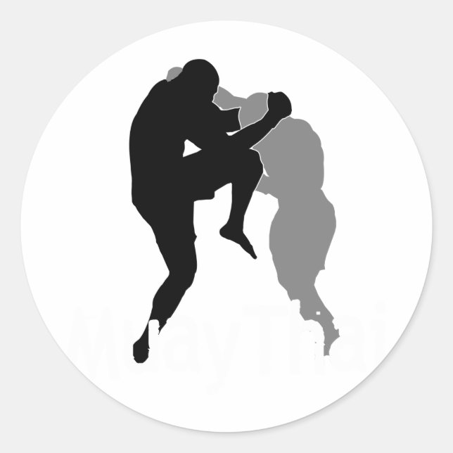 Muay Thai2 Classic Round Sticker (Front)