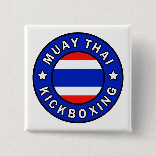 Muay Thai 15 Cm Square Badge (Front)