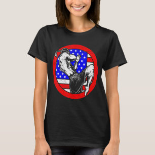 Muay Thai American Usa Kickboxer   T-Shirt