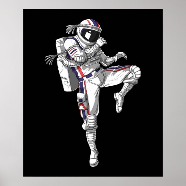 Muay Thai Astronaut Poster (Front)
