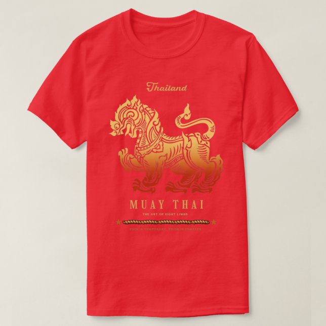Muay Thai Boran Born To Fight  T-Shirt (Design Front)