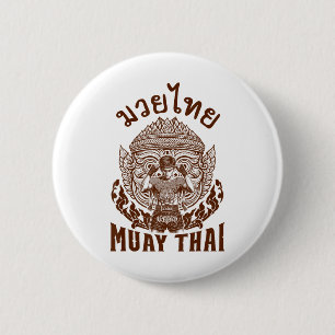 Muay Thai Boxer Boxing Lover Thai Boxing Thailand 6 Cm Round Badge