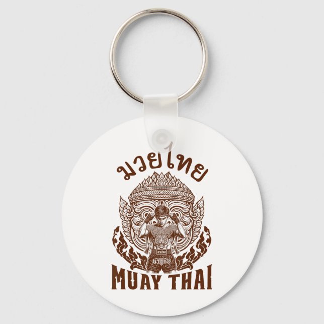 Muay Thai Boxer Boxing Lover Thai Boxing Thailand  Key Ring (Front)