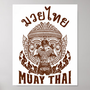 Muay Thai Boxer Boxing Lover Thai Boxing Thailand  Poster