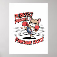 Muay Thai Boxing Cute Anime Cat T-shirt