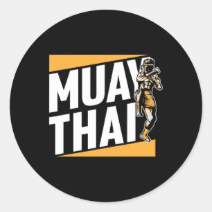 Muay Thai Boxing Hob Classic Round Sticker