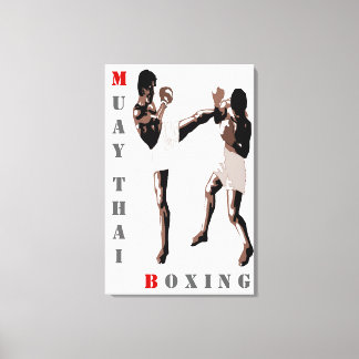 Muay Thai Boxing Stretched Canvas Print