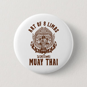 Muay Thai Boxing Thai Boxing Boxer Art Of 8 Limbs  6 Cm Round Badge