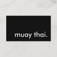 muay thai.