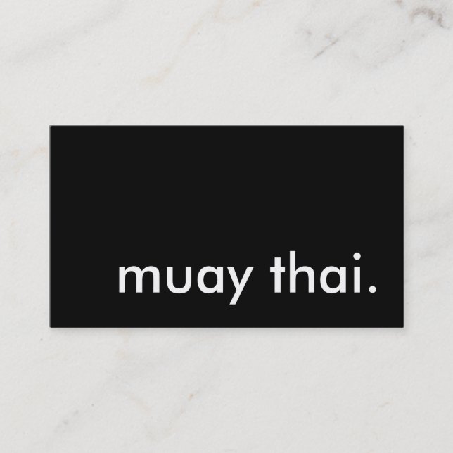 muay thai. business card (Front)