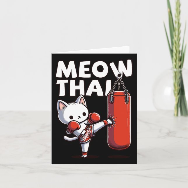 Muay Thai Cat Meow Thai  Card (Front)