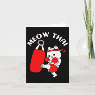 Muay Thai Cat Meow Thai Card