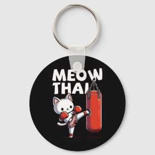 Muay Thai Cat Meow Thai Key Ring