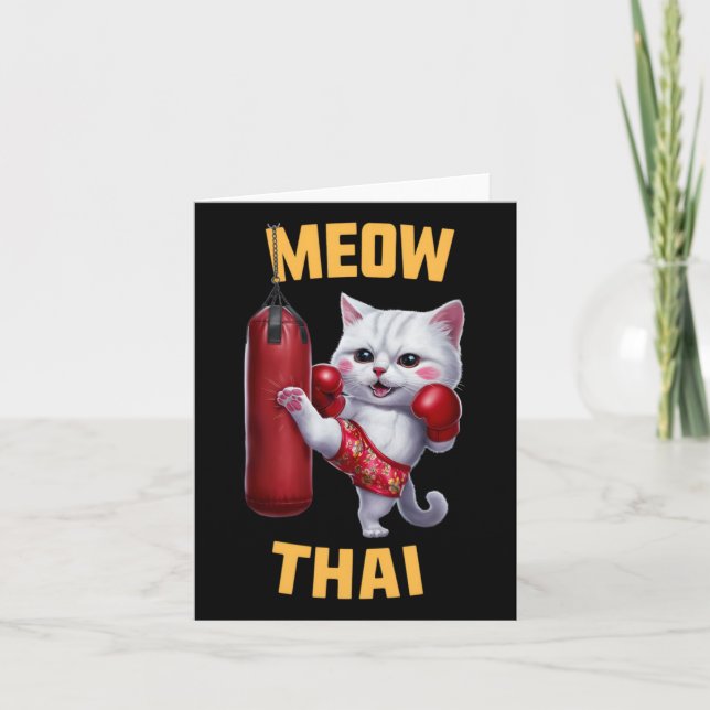 Muay Thai Cat Meow Thai - Thai Boxing For Youth  Card (Front)