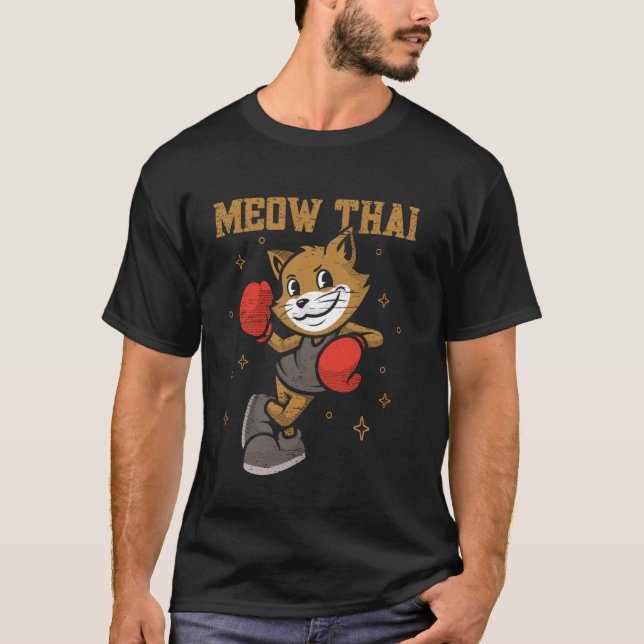 Muay Thai Cat T-Shirt (Front)